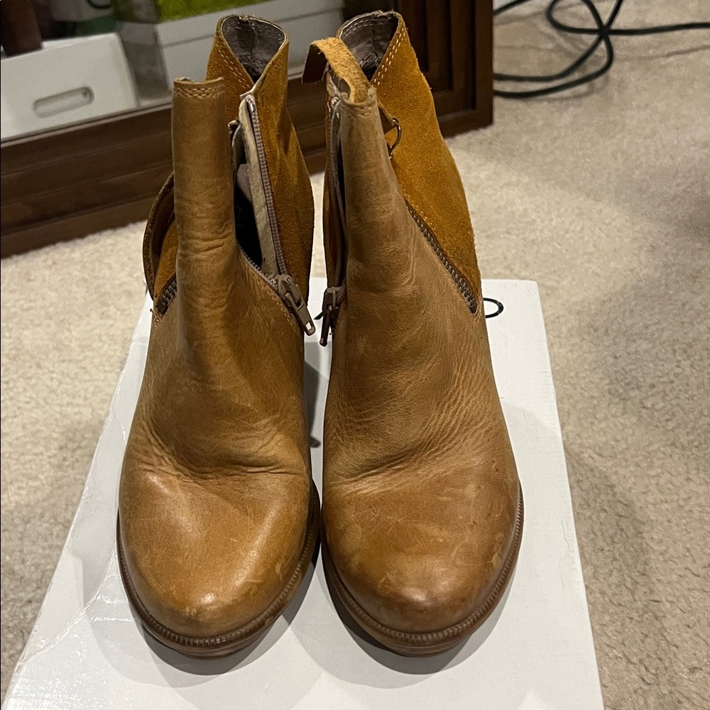 Aldo Brown Leather Ankle Booties